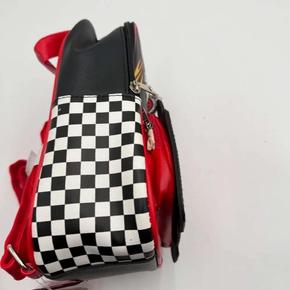 Disney Pixar Cars Lightning McQueen Mini Backpack Racing Checkered Flag NEW